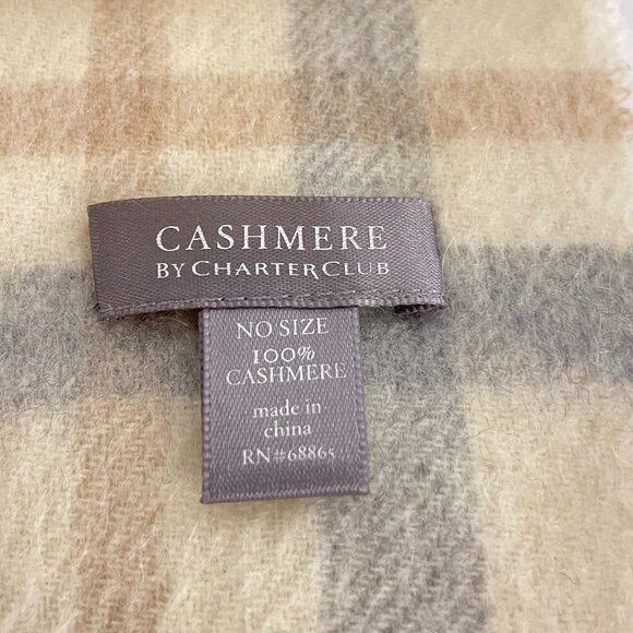 Charter Club 100% Cashmere Scarf 10"x 62" - Picture 2 of 3